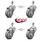 Service Caster 3.5 Inch Gray Polyurethane Wheel Swivel 12mm Threaded Stem Caster Set SCC SCC-TS20S3514-PPUB-M1215-4 - alternate 5